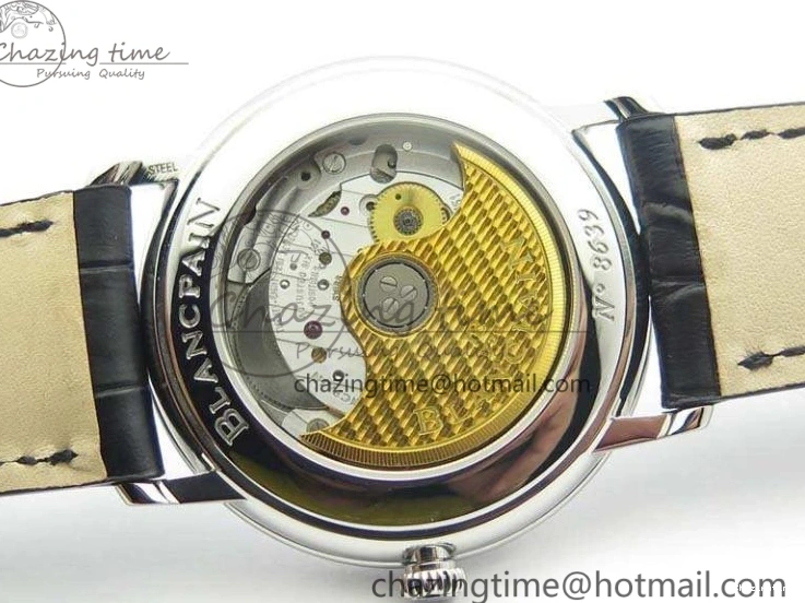 0519 Villeret 6651 SS ZF 1:1 Best Edition White Dial On Black Leather Strap A Practical 8098